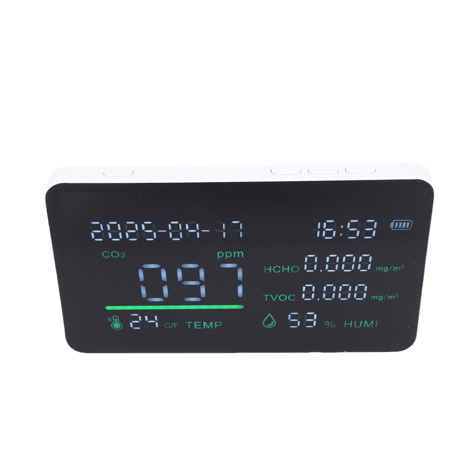 Detector de Calidad del Aire Tester HCHO TVOC Multifuncional para Salas de Estar sótanos