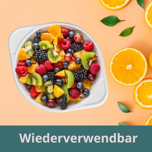 RAGO® Suppenteller 500ml Suppenschüssel Mehrweg 100 Stück I Plastikschalen I Suppenschalen Behälter Rund mit Anfasser für 500ml aus Polypropylen I Wiederverwendbar Plastikschüssel