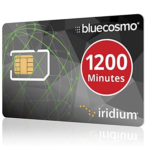 Image of BlueCosmo Iridium 1200 Min Prepaid Global SIM Card - Satellite Phone Airtime - 2 Year Expiry - No Activation Fee - No Monthly Fee - Refillable - Rollover - Easy 24 /7 Online Activation and Refills