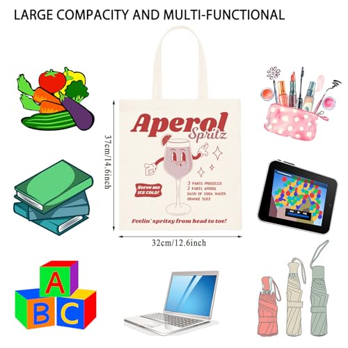 Bolsa Tote Aperol Spritz Feelin' Spritzy De Lona Para Mujer miniatura 2
