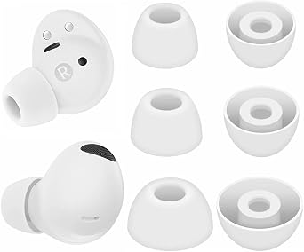 Replacement Earbud Ear Buds Tips Eartips Compatible with Samsung Galaxy Buds 2 Pro Earbuds, 3 Pairs S/M/L 3 Sizes Soft Silicone Earbuds Tips Ear Tip White 723