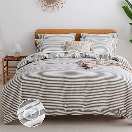 Jellymoni Queen Duvet Cover Set- Cotton Duvet Cover 3 Pieces With Button Closure, 1 Duvet Cover And 2 Pillowcases cover