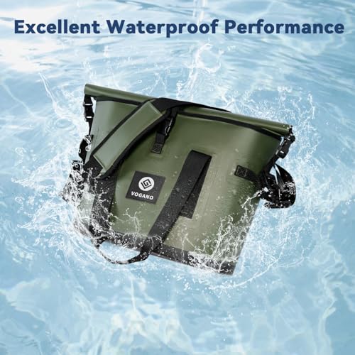 Image of Vogano 40 Can Soft Cooler Bag - Insulated Leak-Proof Large Cooler Bag with Roll-Top Waterproof Seal | Portable Ice Chest for Camping, Beach, Travel, Picnics | 24HR Cold Retention
