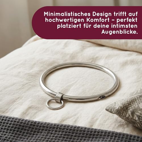 BDSM Halsband Edelstahl mit abnehmbarem O-Ring - Bondage Halsreif Unisex - Halsfessel, Sklavenhalsband, Choker für Damen & Männer - Fetisch Zubehör, Rollenspiel, Sklavenspielzeug - Größen wählbar