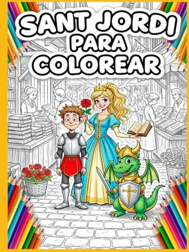 Imagen de Libro de Sant Jordi para Colorear para niños y adultos: Dragones torpes