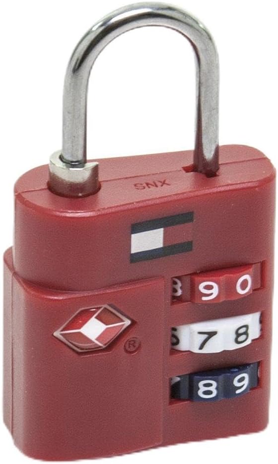 Tommy Hilfiger TSA Combination Lock, Red, One Size