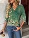 Zeagoo Women Blouses Long Sleeve Boho Tops Basic V Neck Tees 2025 Fall Fashion Casual Work Shirts
