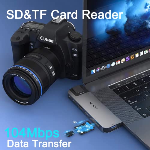 Macbook Pro Usb Adapter, Usb C Multiport Adapter Hub Mac Dongle For Macbook Pro/Air With 4K Hdmi Port, Gigabit Ethernet, 2 Usb, Tf/Sd Card Reader, Usb-C 100W Pd And Thunderbolt 3 #TOP4