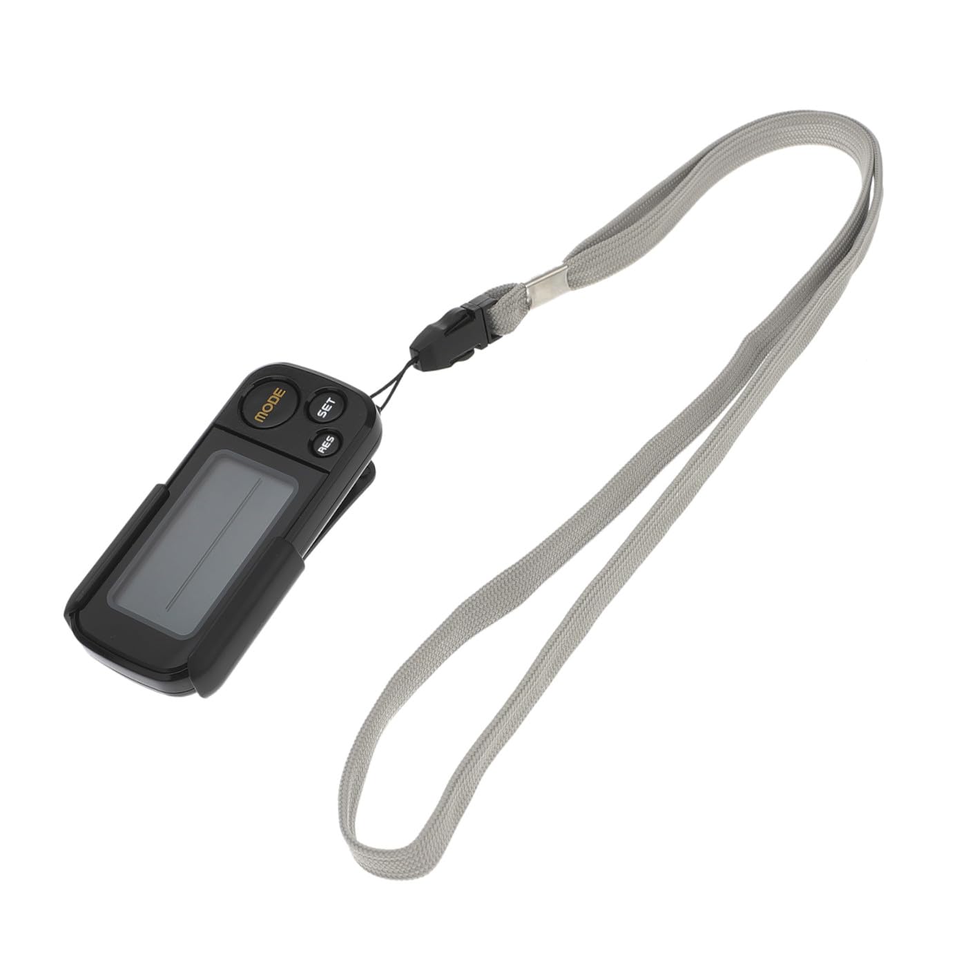 Podómetro Deportivo Clip, Pantalla LCD Grande, Registra 30 Días 999999 Pasos, Adecuado para Fitness y Correr, Color Plata