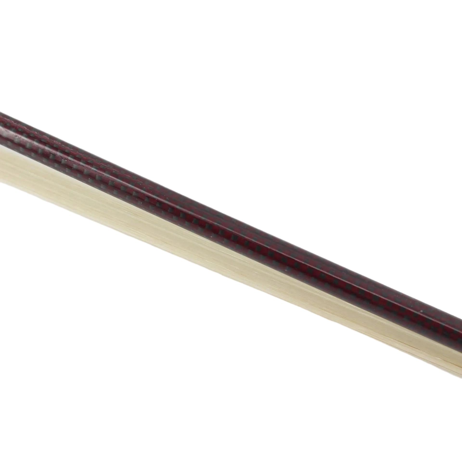 Geigenbögen In Voller Größe Roter Gitter-Carbonfaser-Violinbogen Mit Guter Elastizität(3 4-Brown)