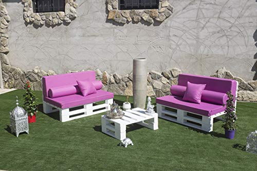 Palets Talavera Conjunto 1x Sofa Palet 120cm x 80cm 1x Mesa 80cm x 48cm Lijado Y Cepillado -Interior/Exterior Nuevo-Natural