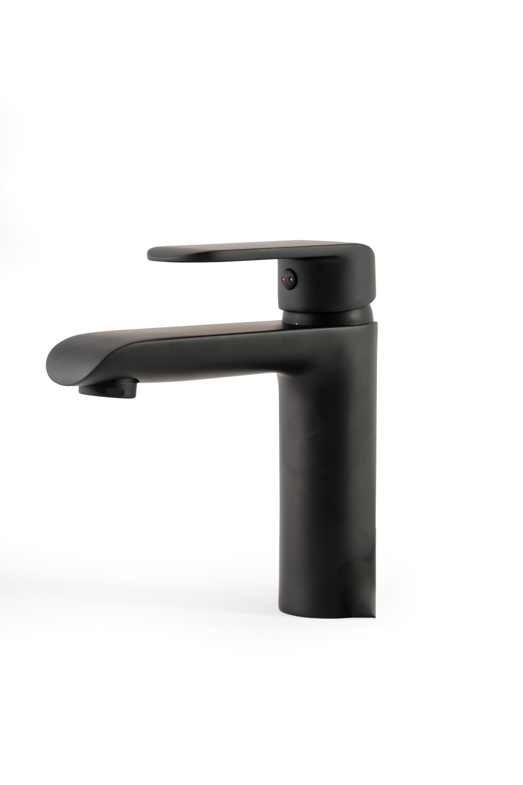 Mitigeur lavabo noir anti-calcaire en laiton avec mousseur pour économiser l'eau
