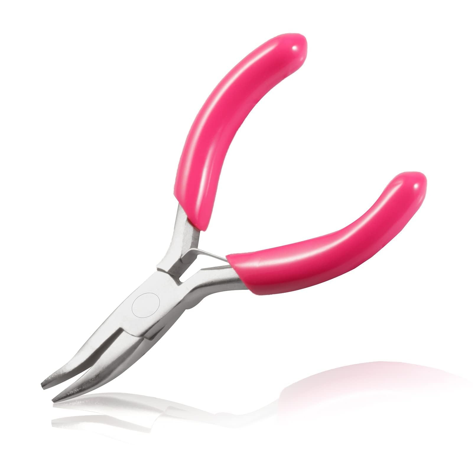 3 Inch Mini Bent Nose Pliers for Jewelry Making Bent Chain Nose Pliers Smooth Jaw Smalll Beading Pliers Micro Angle Needle Nose Pliers Jewelry Making Supplies
