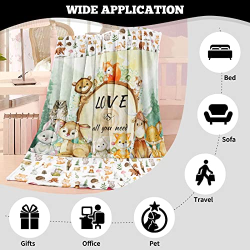 TUTUXMA Woodland Animal Throw Blanket - Image 3