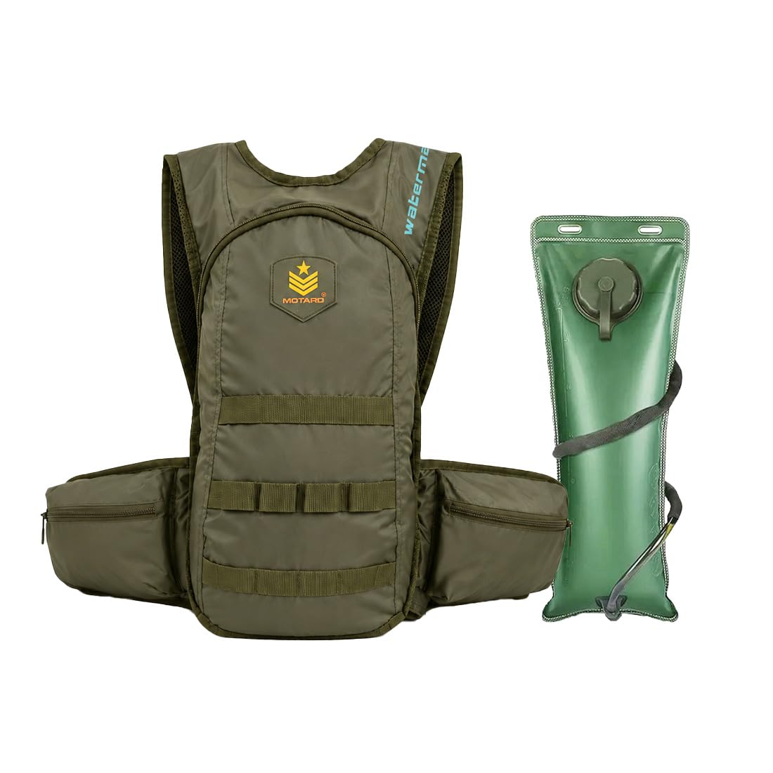 Motard Waterman H20 Hydration Tactical Backpack Olive Green with 3L Hydration Bladder-image-8