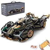 AoreSpty RC Car Kit - 1:14 Scale V12 Sports Car Model Kits 975pcs, LED Lights, 2.4GHz...