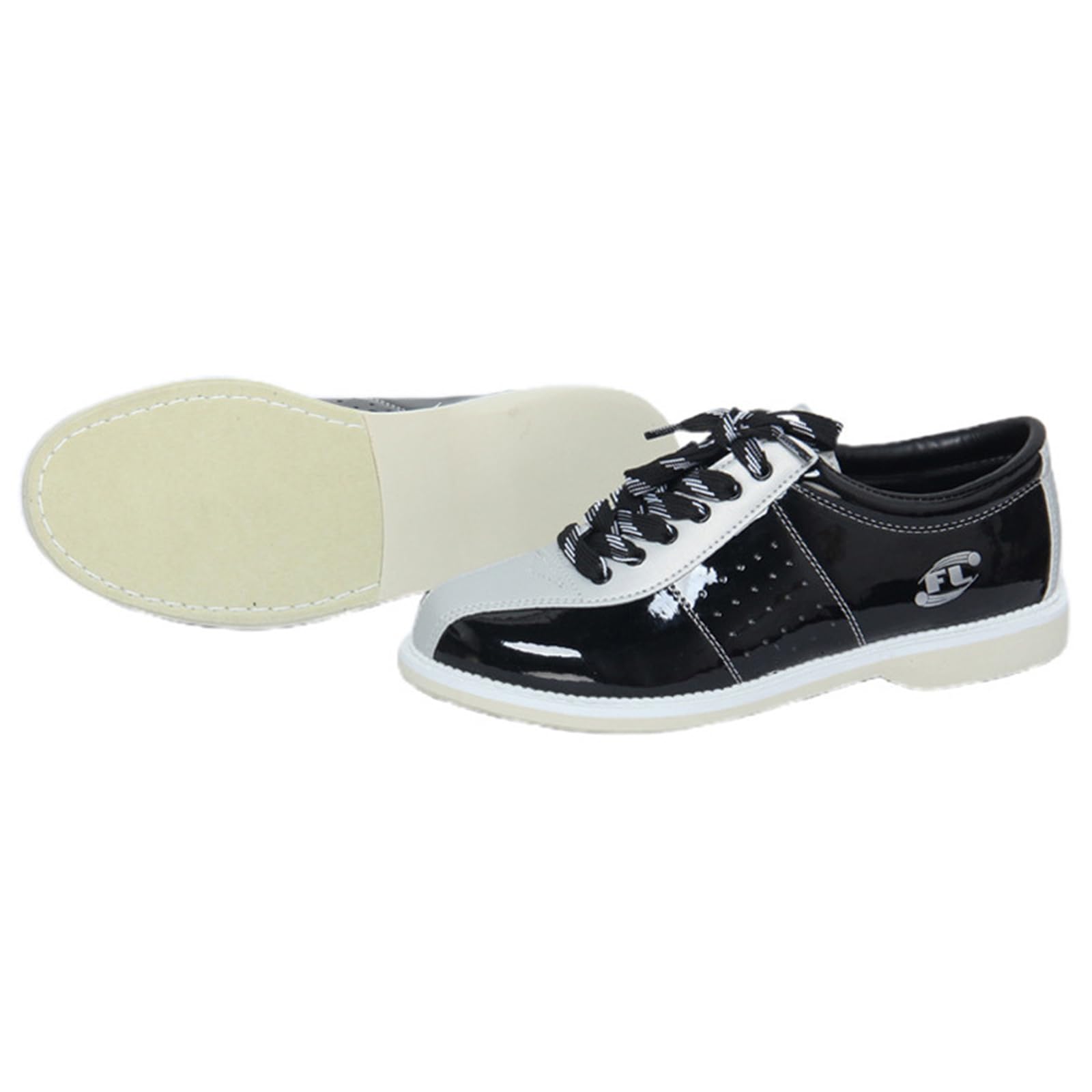 Scarpe da Bowling da Uomo Leggere Antiscivolo con Lacci Scarpe da Bowling Traspirante Taglia Grande per Giardino Prato