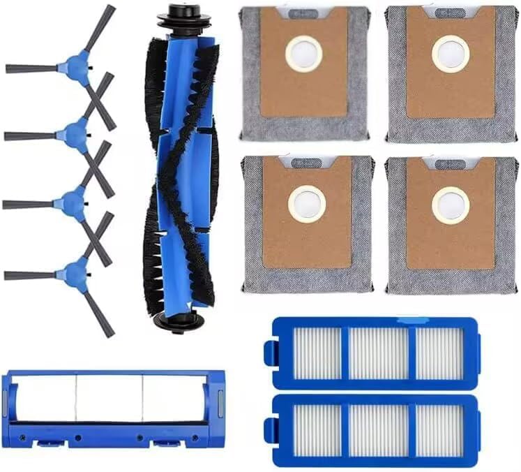 Image of BBT BAMBOOST Replacement Fit for Eufy RoboVac G40+, G40 Hybrid+, G35+, G30 SES, G30 Hybrid SES Brushes, Roller Brush, Dust Bags, Brush Guard, Accessories Parts(12 Pack)