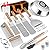 16Pcs Griddle Accessories Kit, HaSteeL Professional Stainless Steel Griddle Spatula Tools, Heavy Duty Metal Spatulas, Burger Press, Melting Dome for Teppanyaki Flat Top BBQ Indoor Outdoor, Easy Clean