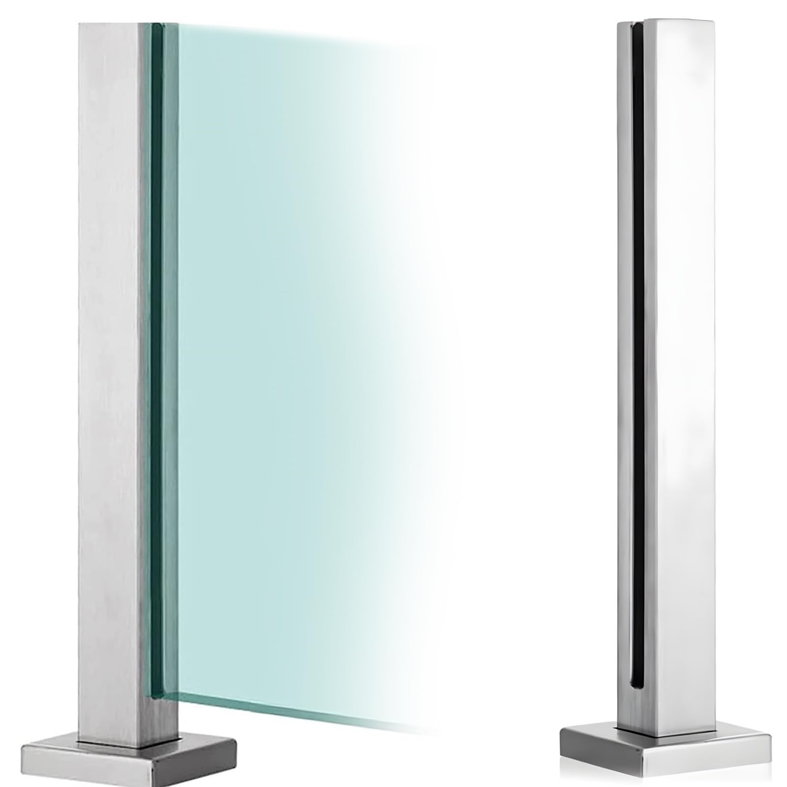 Balustrade métallique pour escaliers et terrasses en verre de 110 cm