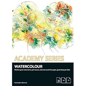 PLAY-CUT Academy Series Aquarellpapier A3 (Weiß) | Aquarellblock 300g/m2 mit 15 Blättern Aquarell Papier | Malblock Din…