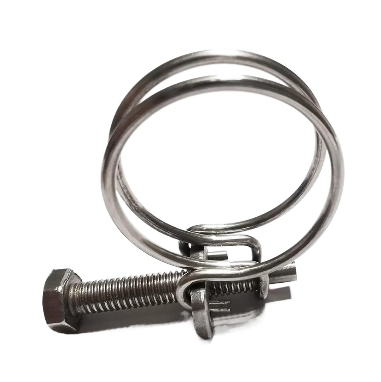 Doppel-Drahtschlauch-Bolzenbefestigungsklemme, 304SS 105C Doppeldraht-Rohrschellen, Wasser-Lüftungsrohre, Multi-Size-Packung 2–20 Stück(89-95mm(5pcs))