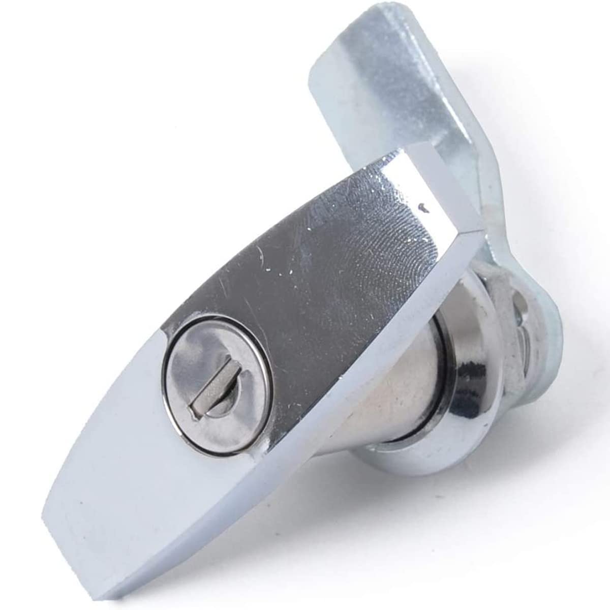 Unifizz Zinc Alloy T-Handle Cam Locks, Suitable for Trailer RV Toolbox Door T Bar Handle Locks with Keys, Bright Chrome, 1 Pc - Image 4