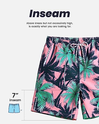 Image of maamgic Mens Swim Trunks Quick Dry Mesh Linner with Pockets 7 inch Beach Shorts