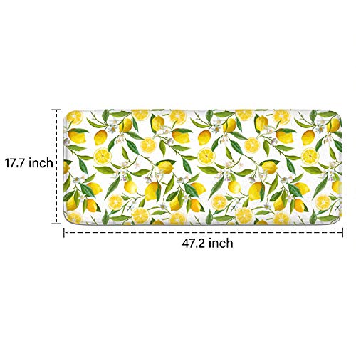 Unicorns Farting Lemon Tree Tropical Fruit Kitchen Mat Natural Fiber Door Mat Non-Slip Kitchen Rug #TOP2