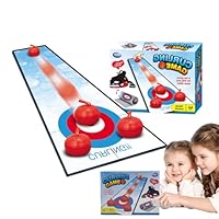 Sjoelbak, 25 * 8 * 8 3 in 1 Tafel Curling Spel Bowling Sjoelbak Placemat Familie Spelletjes voor Thuis Feestcadeau voor Kinderen en Volwassenen