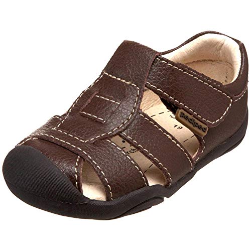 pediped Sydney Grip-N-Go Fisherman Sandal (Toddler/Big Kid),Chocolate Brown,18 EU (3.5 M US Big Kid)