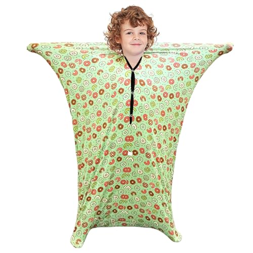 KYOFIS Calcetines sensoriales elásticos for Todo el Cuerpo, compresas de compresión for la ansiedad Autista, Terapia for niños y Adultos.(Light Green,L/Large)