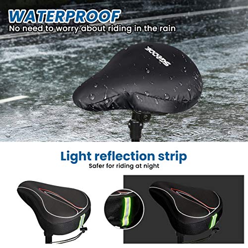 image for SGODDE Bike Seat Bicycle Saddle Cover, Most Comfortable Memory Foam Bi