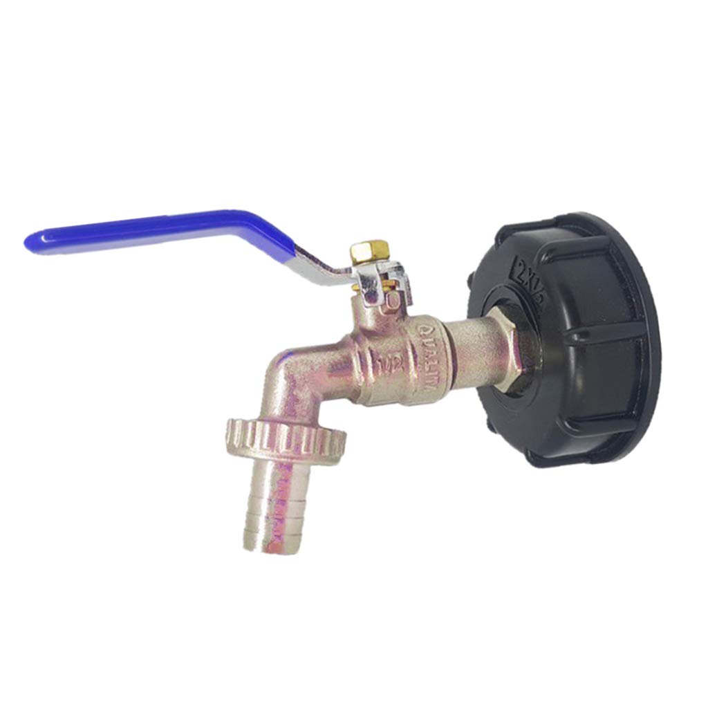 Neaxgeandx Multi-Color Ibc Tank Drain Adapter 60Mm Coarse Thread To Dn20 Brass Hose Faucet Valve
