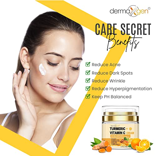 Dermaxgen FJFIEJFOK826 Turmeric Face Cream + 30% Vitamin C Glow Boosting Moisturizer & Skin Repairing thumb #2