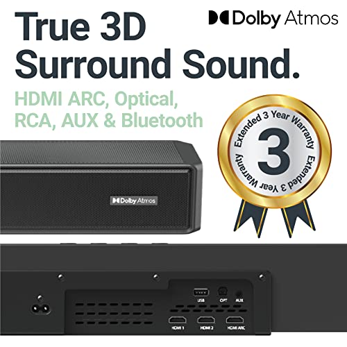 Majority Sierra 2.0.2 Dolby Atmos Soundbar | 280W | Surround sound met opwaarts gerichte luidsprekers | Multiconnector inclusief HDMI Arc - Image 5