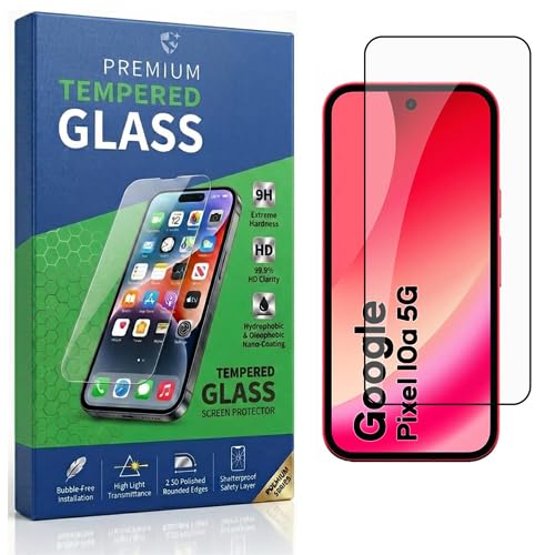 Image of Tempered Glass Compatible With Google Pixel 10a 5G 6.3 | 9H Hardness | HD Clarity | Anti-Fingerprint | High Touch Sensitivity | Premium Screen Protector Guard