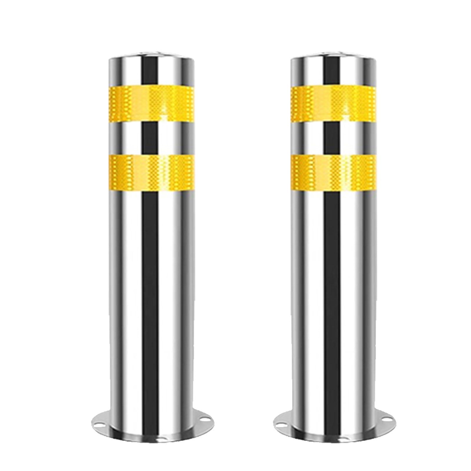 Aioneer Durable Removable Steel Bollards - 8 Pcs Traffic Control Parking Poles & Driveway Barriers - Metal Security Stanchions For Enhanced Safety