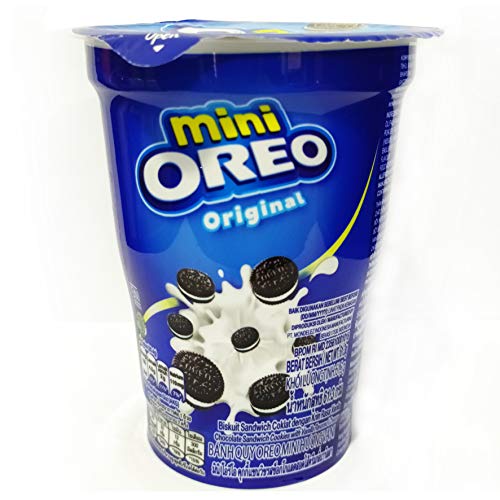 Image of Oreo Mini Cream Biscuit-Original Vanilla Flavor,61.3 Grams Cup (Pack Of 2)