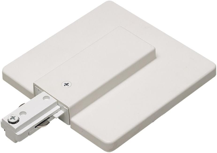 Nora Track Light NT-352W - White - Live End Feed with Canopy - Single Circuit - Compatible with Halo Track