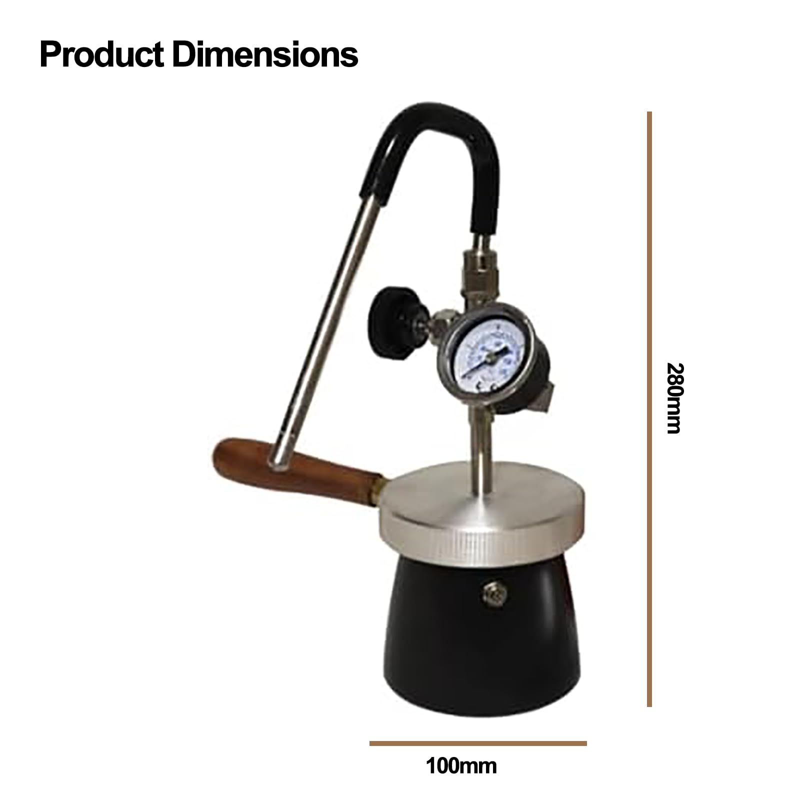 Espumador de leche profesional para estufa con tecnología de vapor de alta presión y boquilla de precisión para café perfecto, latte, capuchino, espresso. Logra espuma de calidad barista en casa