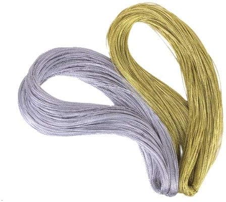 Multifunctional Golden String Metallic Jewelry Cord Card Braid 100 Yards