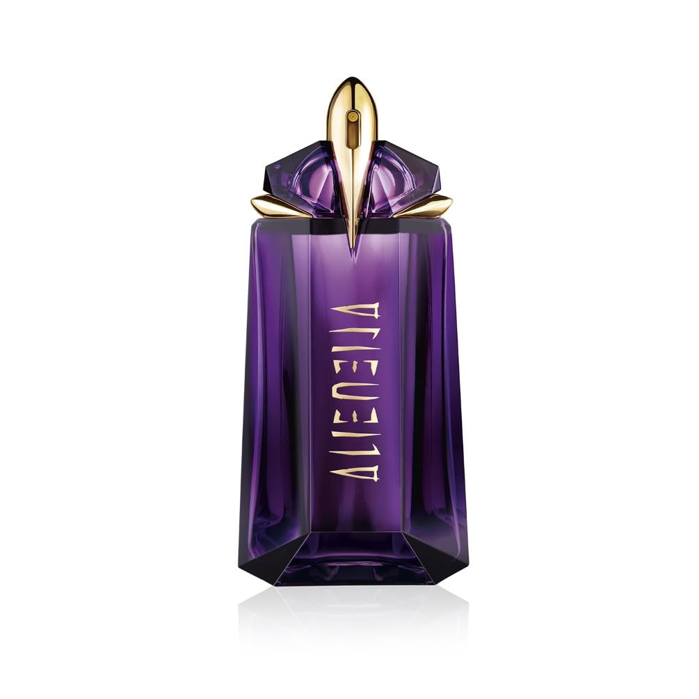 MuglerAlien Eau de Parfum for Women, Ambery Woody Floral Fragrance, featuring Jasmine Sambac, Cashmeran Wood, White Amber, Powerful, Sensual, Radiant Scent, Long-Lasting Refillable Perfume