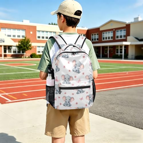Sac à dos d'école éléphant blanc taille M pour enfants idéal pour les sorties - 7