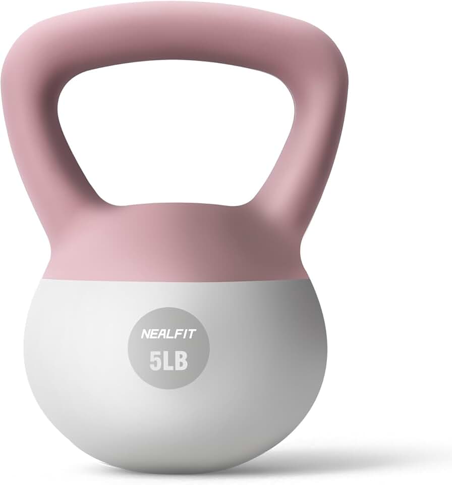 Soft Kettlebell 5LB/10LB/15LB/20LB/25LB, Kettlebells for Home Gym Strength Training, Anti-Slip Fitness Weights for Men Women