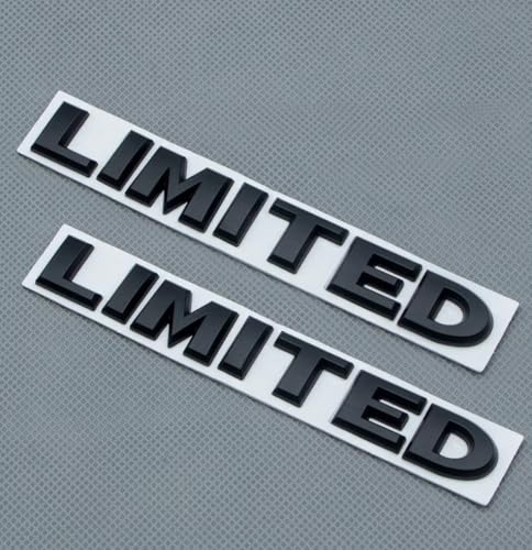 Image of 2pcs Metal Limited Rear Tailgate Trunk Badge Sport Logo Emblem (Matte Black)