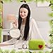 Yeyeplum 6 Pcs Christmas Fuzzy Green Makeup Bags for Women Plush Green Cartoon Character Cosmetic Pouch with Red Heart and Zipper Cute Travel Toiletry Bag for Christmas Halloween Funny Gifts