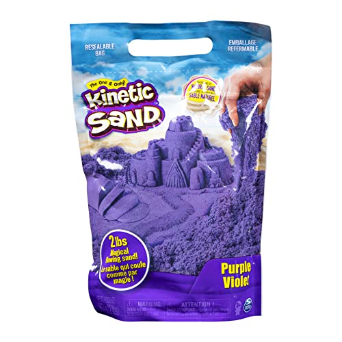 Kinetic Sand, The Original Moldable Sensory Play Sand Toys for Kids, Purple, 2 lb. Resealable Bag, Ages 3+