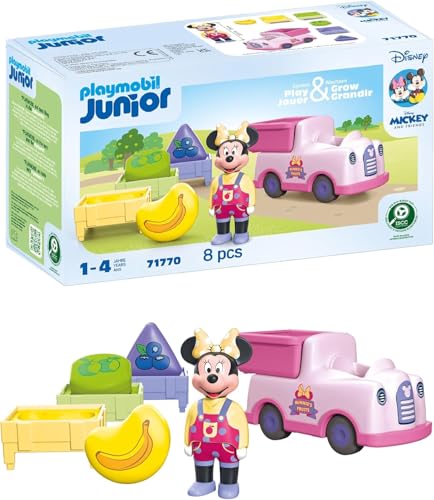 PLAYMOBIL Junior 71770 Minnie con Carrito de Frutas, Disney, 8 Pieces, Desde 12 Meses