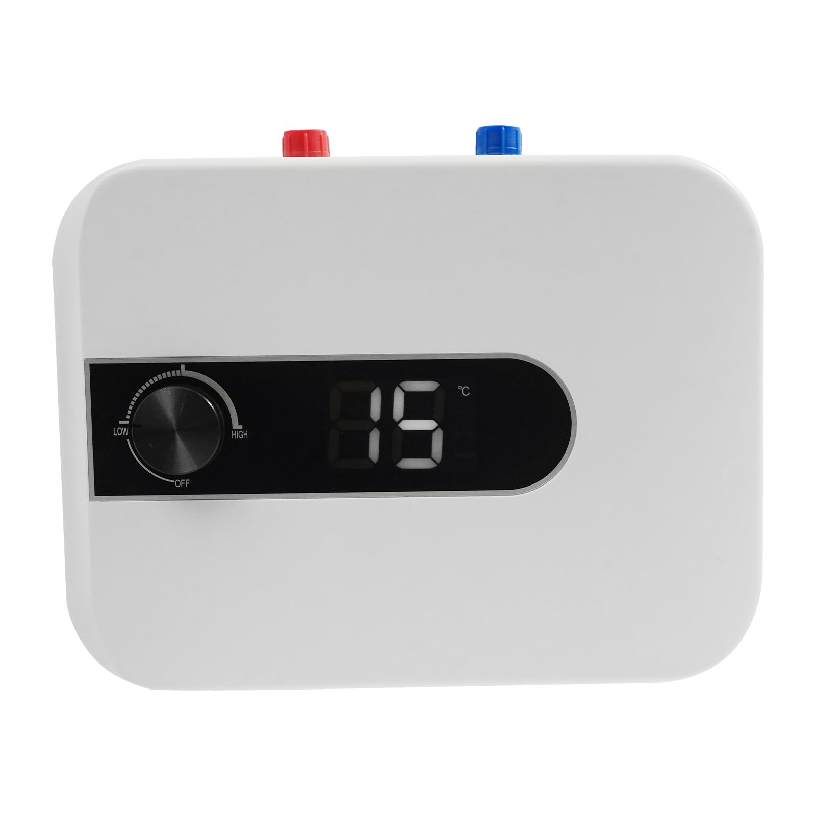 Minicalentador de agua eléctrico de 5 litros, depósito de agua caliente de 1500 W con regulador de temperatura, calentador de agua caliente para cocina y baño, protección IPX4, color blanco